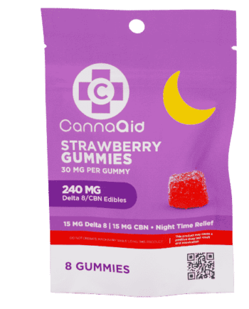CannaAid Delta 8 Strawberry Gummies 240MG