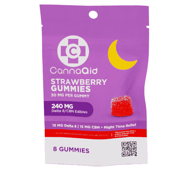 D8+CBN Gummies 30mg Strawberry Gummies
