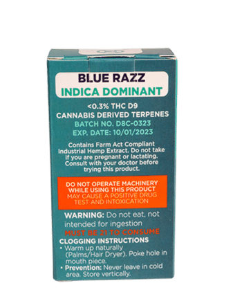 CannaaidShop Delta 8 Cartridges Blue Razz CDT 1000 mg