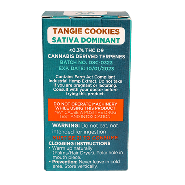 CannaaidShop Delta 8 Cartridges Tangie Cookies CDT 1000 mg view 1