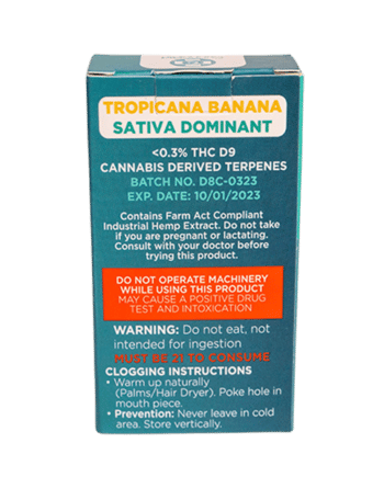 Cannaaid Shop Delta 8 Cartridges Tropicana Banana CDT 1000 mg view 1