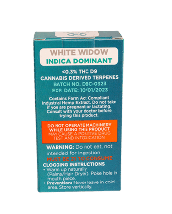 CannaaidShop Delta 8 Cartridges White Widow CDT 1000 mg