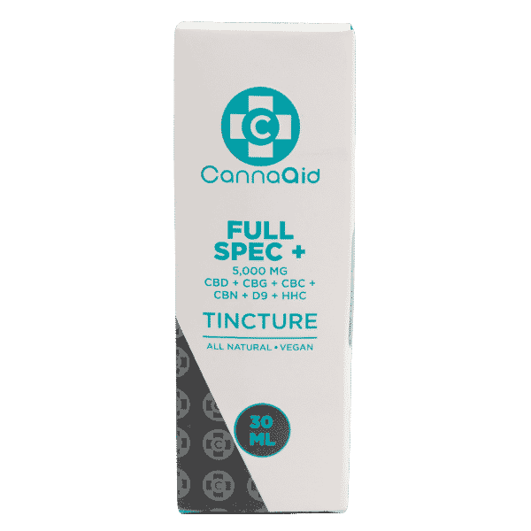 CannaAid Full Spectrum+ Tincture – CBD+CBG+CBC+CBN+D9+HHC 30 ml