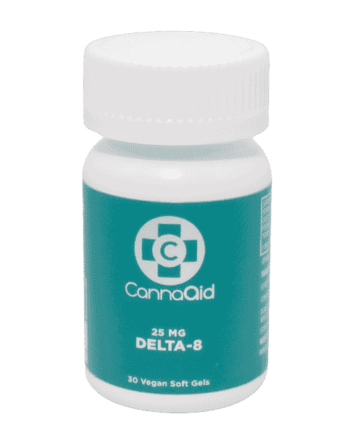 CannaAid Delta 8 30 vegan soft gels 25 mg