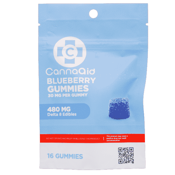 CannaAid Delta 8 Blueberry Gummies 480 mg