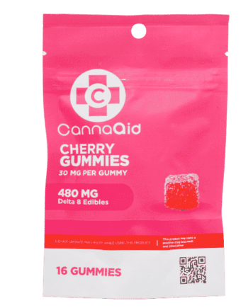 CannaaidShop Delta 8 Edibles Cherry Gummies 480 mg