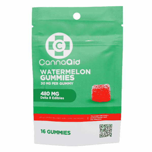 CannaAid Delta 8 Watermelon Gummies 480 mg