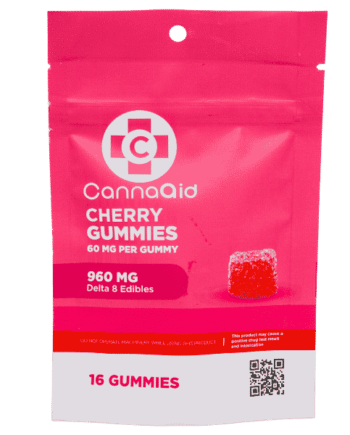 CannaAid Delta 8 Cherry Gummies 960 MG