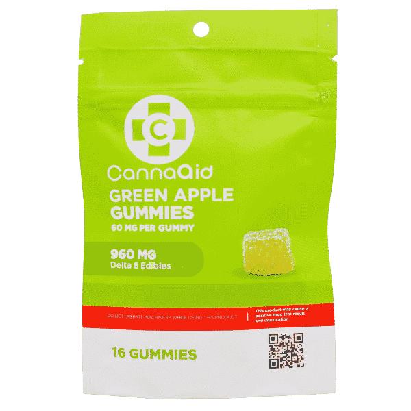 CannaAid Delta 8 Green Apple Gummies 960 mg