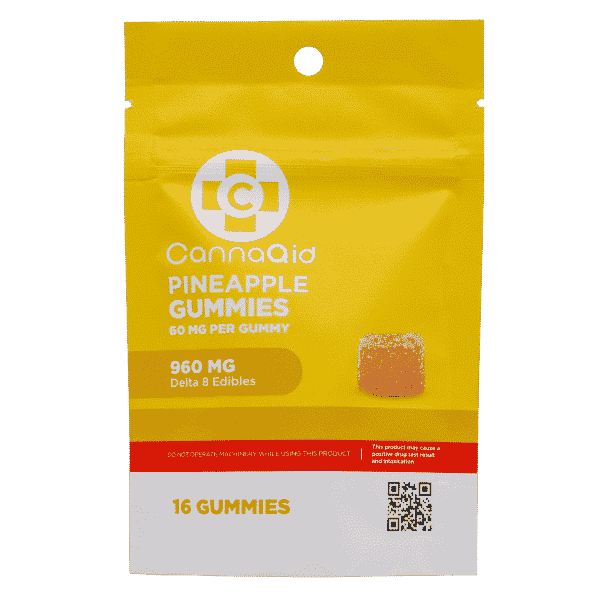 CannaAid Delta 8 Pineapple Gummies 960 mg