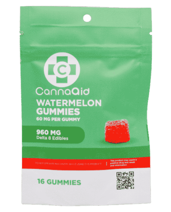 CannaAid Watermelon Gummies Delta 8 Edibles 960MG