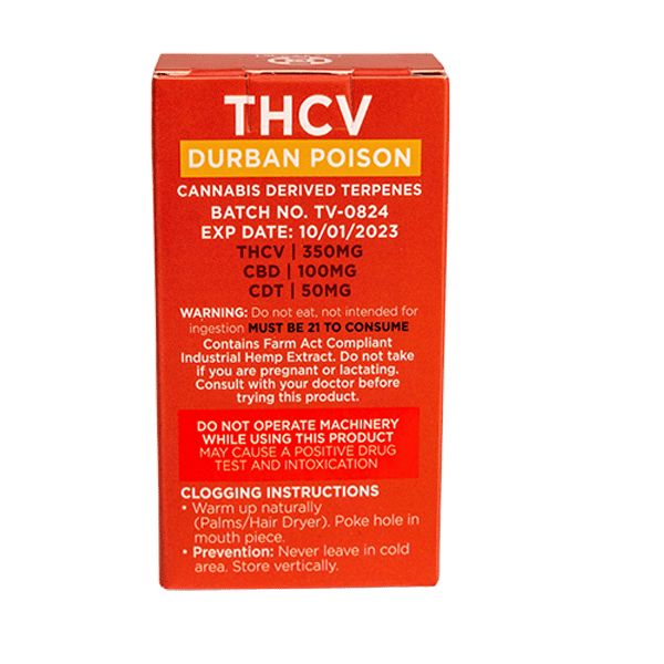 CannaaidShop THCV CDT Cartridge Durban Poison 500 mg view 5