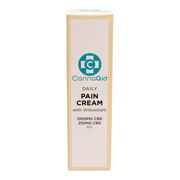 CannaAid CBD and CBG Daily Pain Cream With Willowbark