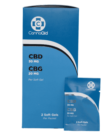 CannaAid CBD and CBG Softgel Pack View 1
