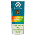 CannaAid Delta 8 THC Tropical Mango Glass Disposable 3000 mg