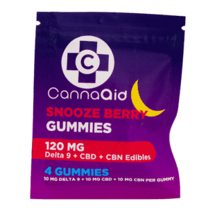 CannaAid Delta 9 + CBD + CBN Snooze Berry Gummies 120 mg