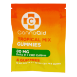 CannaAid Delta 9 + CBD Tropical Mix Gummies 80 mg
