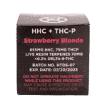 Backside view of CannaAid HHC + THCP Strawberry Blonde