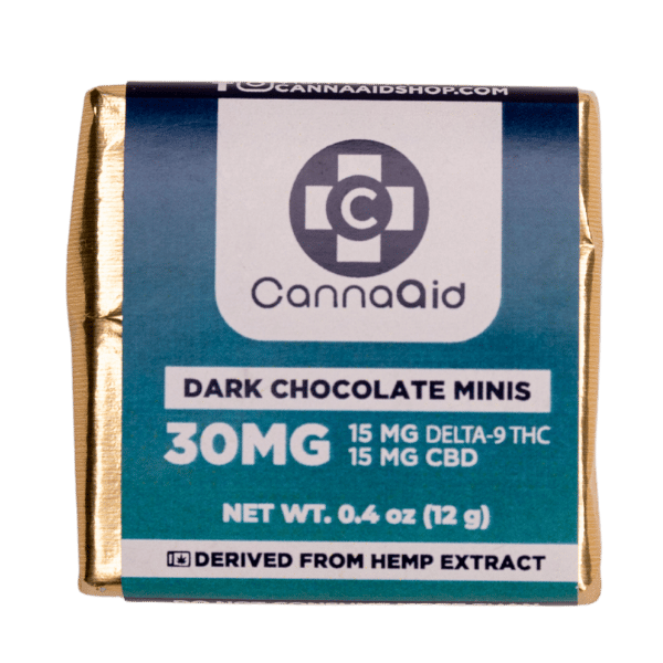 CannaAid Delta 9 + CBD Dark Chocolate Minis 30 mg
