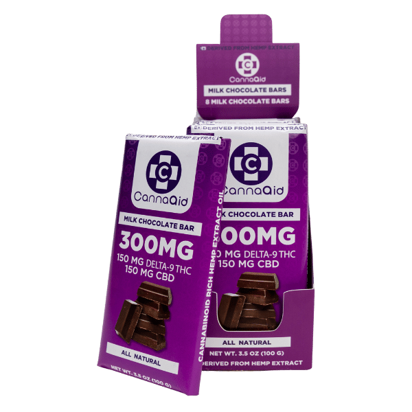 CannaAid Delta 9 THC Milk Chocolate Bar 300 mg