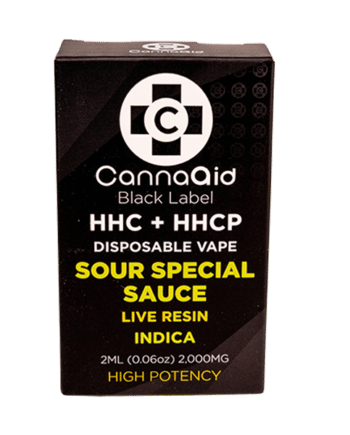 CannaaidShop HHC+HHCP Disposable Sour Special Sauce Live Resin Indica 2ml view 3