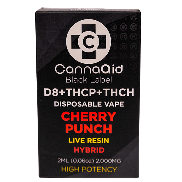 CannaaidShop D8 + THCP + THCH Disposable Vape Black Cherry Punch 2ml view 4