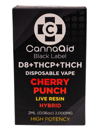 CannaaidShop D8 + THCP + THCH Disposable Vape Black Cherry Punch 2ml view 1
