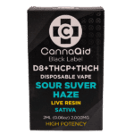 CannaaidShop D8 + THCP + THCH Disposable Vape Sour Suver Haze Live Resin Sativa view 1