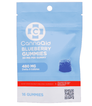 CannaAid Delta 8 Blueberry Gummies 480 mg