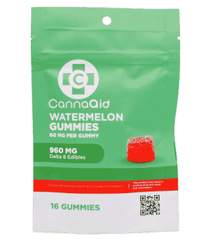 CannaAid Watermelon Gummies Delta 8 Edibles 960MG