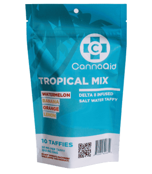 CannaAid Delta 8 Salt Water Taffy Tropical Mix 30 mg