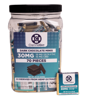 CannaAid Delta 9+CBD Dark Chocolate Minis 30 MG