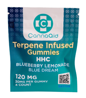 CannaAid HHC Terpene Infused Gummies Blueberry, Lemonade and BlueDream Gummies 120 mg